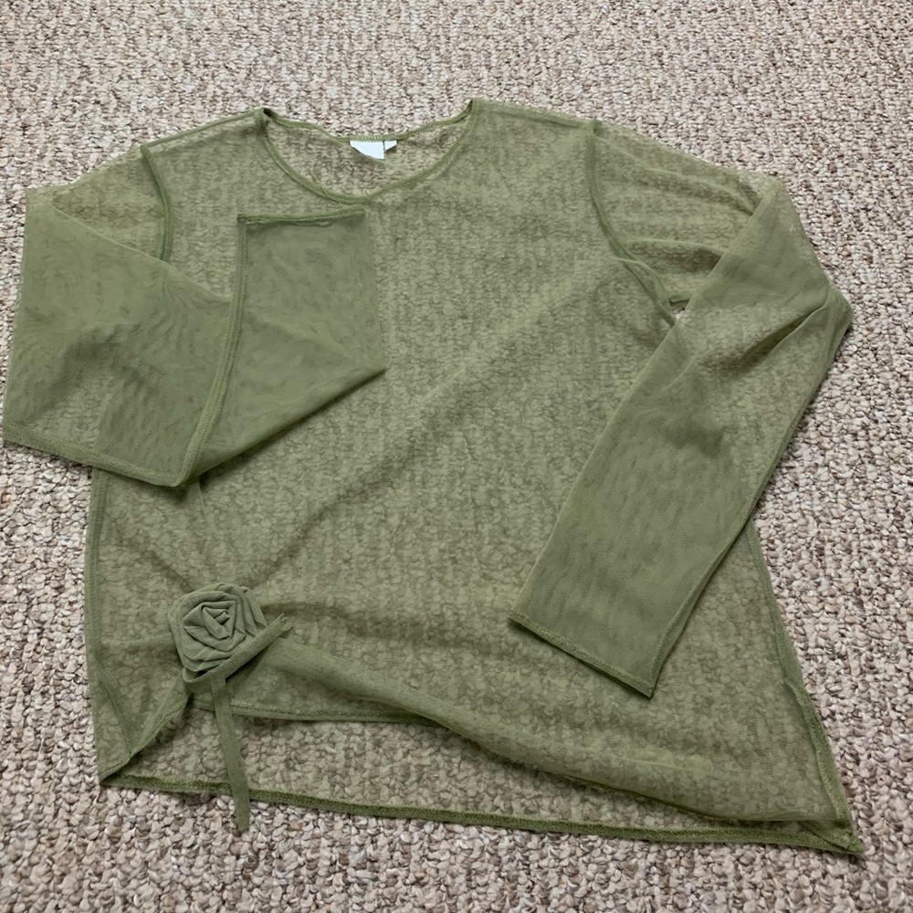 Mesh Sage Long Sleeve